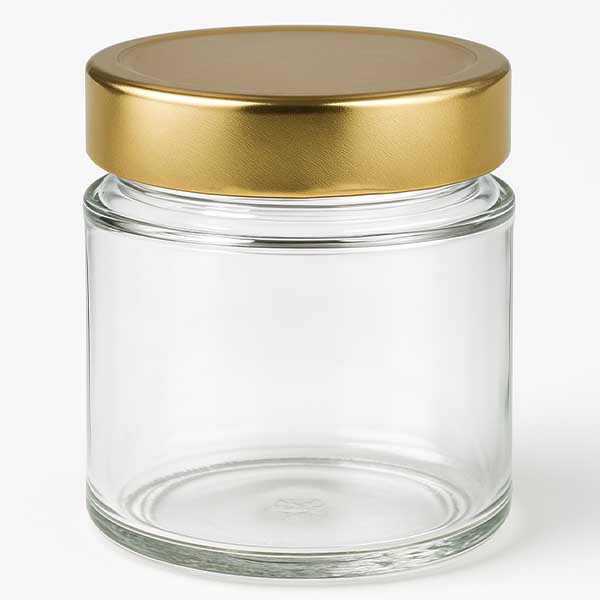 135ml kulatá sklenice s víčkem BasicSeal zlaté hluboké UNiTWIST