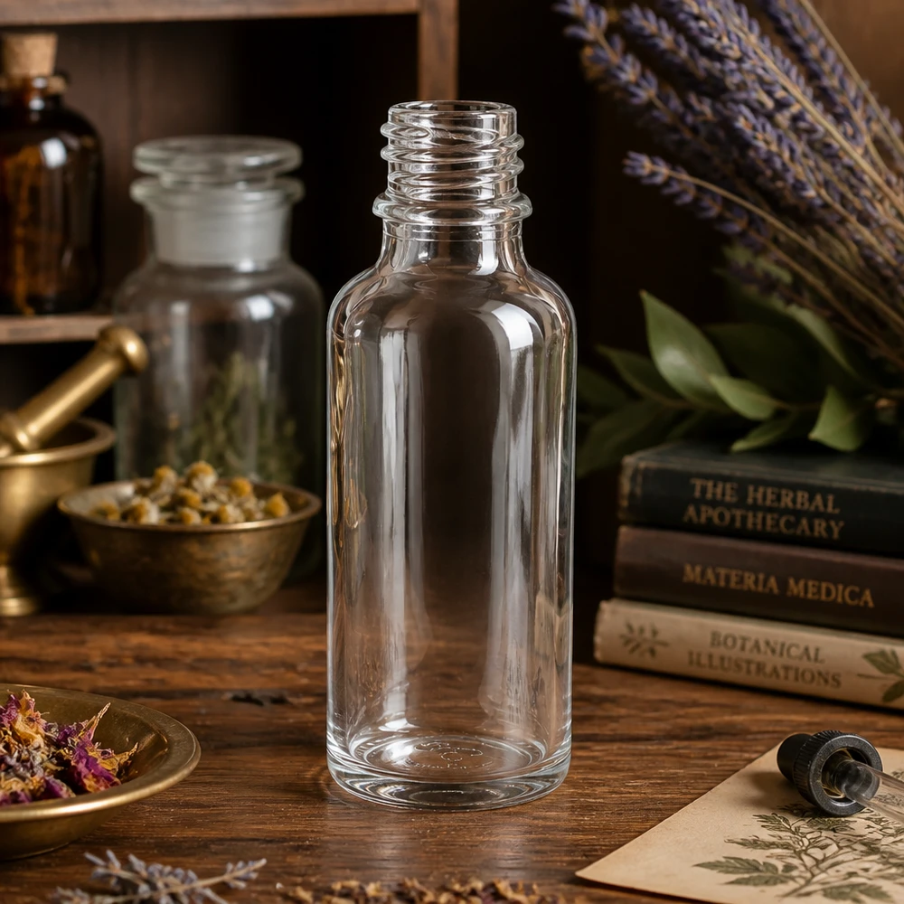 Čirá skleněná láhev 30ml DIN 18 Wiederverwendbare 30ml ApoGlas Flasche nachhaltig und umweltfreundlich für Zero Waste
