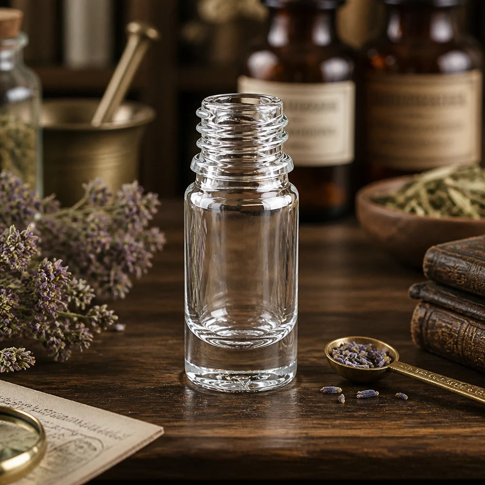 Čirá skleněná láhev 5ml DIN 18 Robuste ApoGlas Apothekenflasche 5ml mit dickwandigem Glas für langlebige medizinische Lagerung