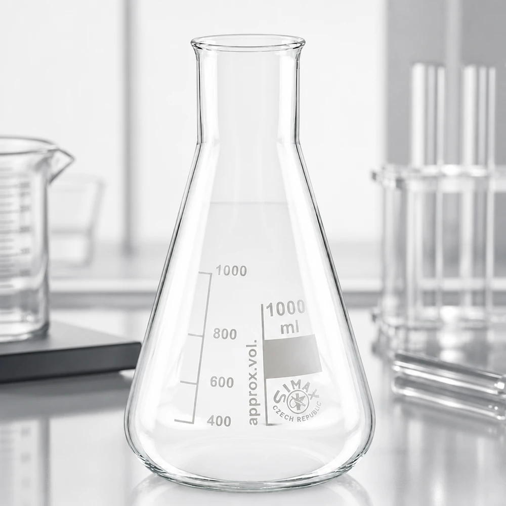 Erlenmeyerova baňka 1000ml se širokým hrdlem