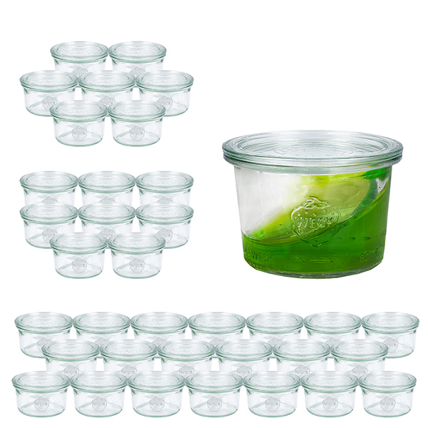 Sada 36 sklenic Weck 80ml s 36 skleněnými víčky