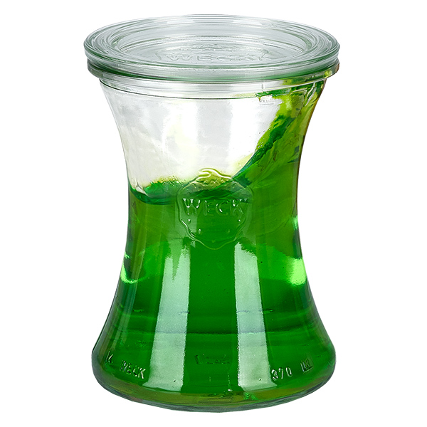 Sada 24 sklenic na lahůdky Weck 370ml s 24 skleněnými víčky. Sada 24 sklenic na lahůdky Weck 370ml s 24 skleněnými víčky.