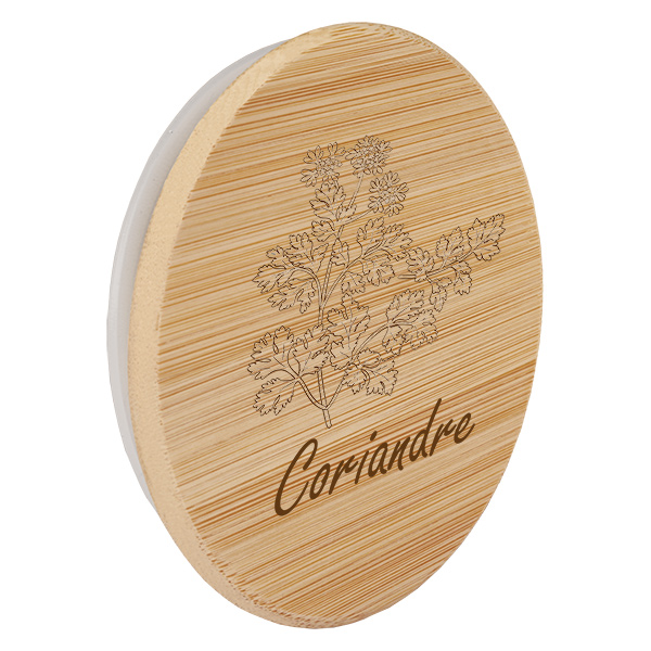 Couvercle en bois "Coriandre" pro WECK RR60 Couvercle en bois "Coriandre" pro WECK RR60