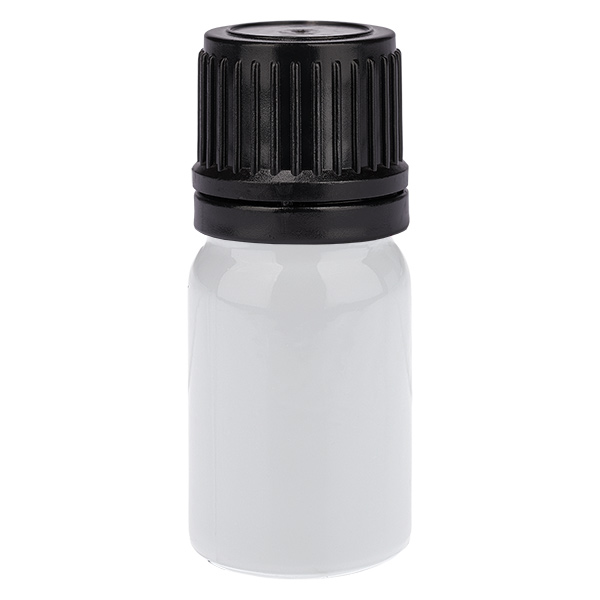 5 ml lahvička na globulky 8 mm nal&eacute;vac&iacute; okraj čern&yacute; standardn&iacute; uz&aacute;věr WhiteLine UT18/5