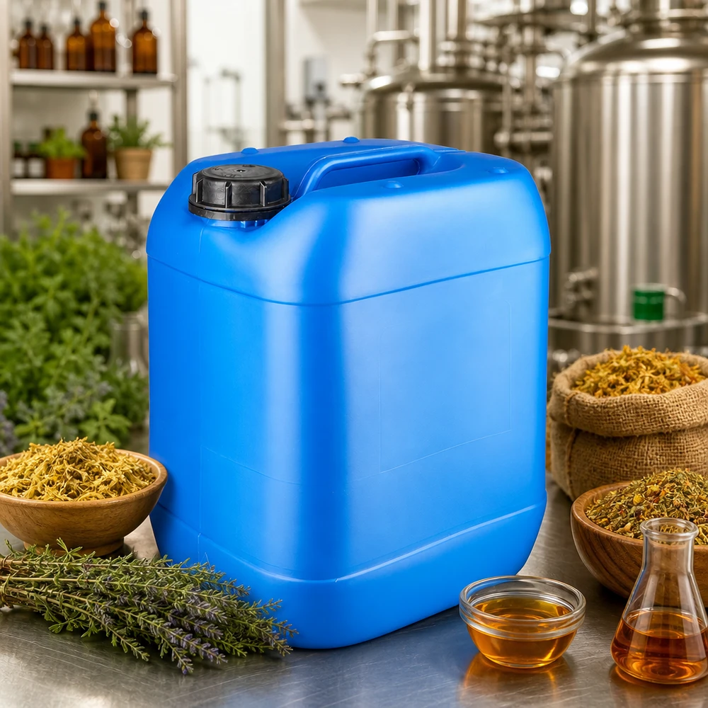 Großer blauer Vorratsbehälter 20L mit Schraubverschluss für Kräuter und Flüssigkeiten