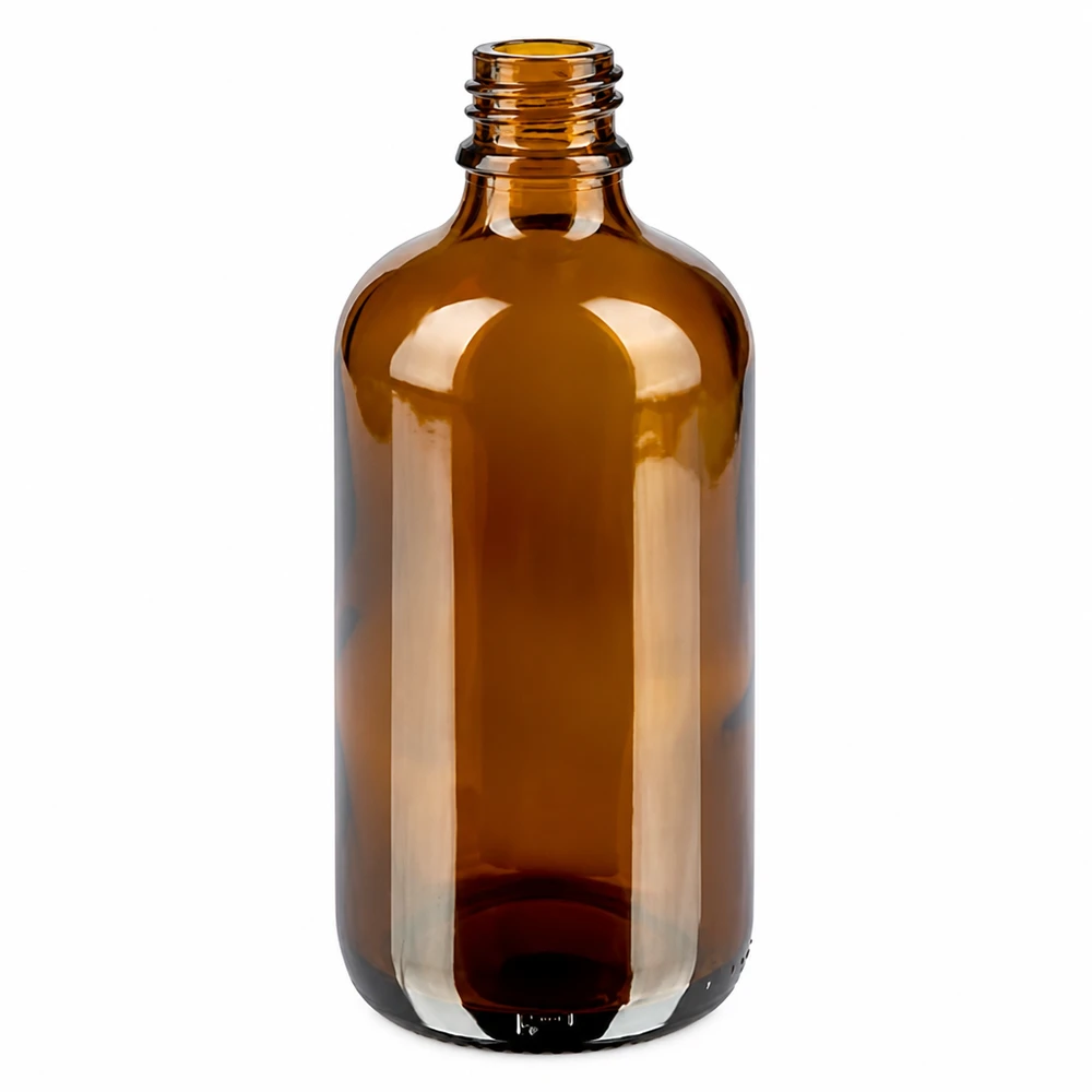 100ml kapátko lahvička 1mm černá standardní uzávěr BrownLine UT18/100 Kompakte 100ml Tropferflasche braunes Glas schwarzer Verschluss für Naturkosmetik