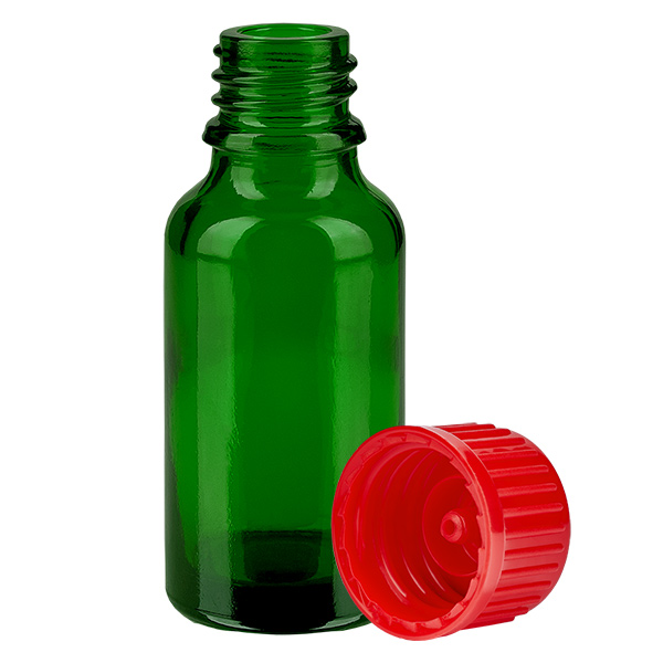 20ml láhev s 11mm šroubovacím uzávěrem červená Standard GreenLine UT18/20 20ml láhev s 11mm šroubovacím uzávěrem červená Standard GreenLine UT18/20