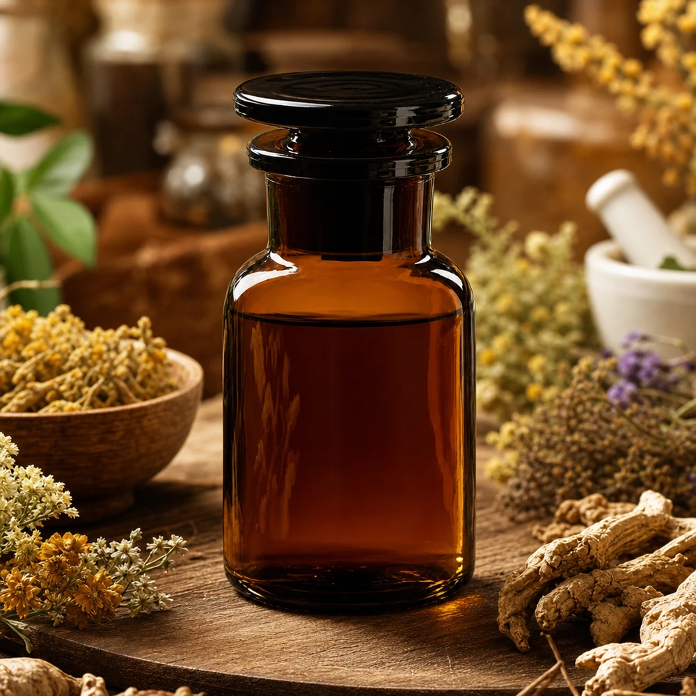 Láhev s kulatým ramenem 100ml hnědá se širokým hrdlem skleněná zátka Braunglas Weithalsflasche 100ml mit Glasstopfen perfekt für Kräutermedizin und Aromatherapie