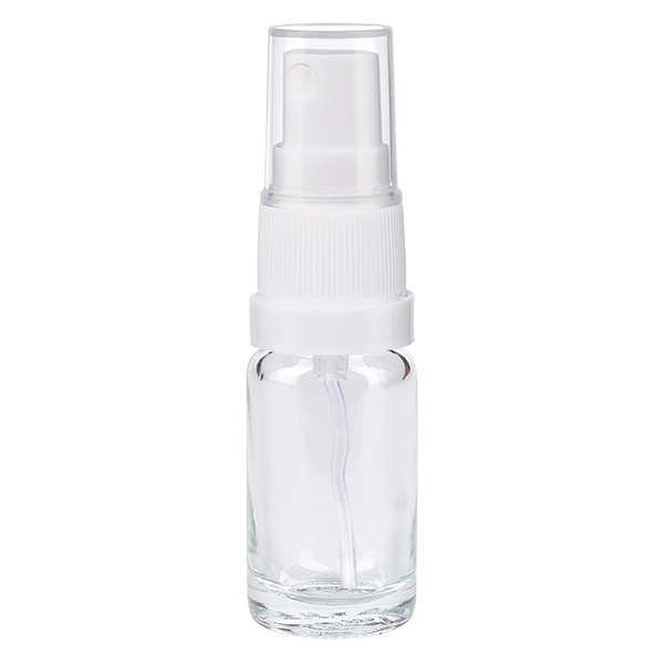 10ml lahvička s rozprašovačem bílá/průhledný standardní uzávěr ClearLine UT18/10 10ml lahvička s rozprašovačem bílá/průhledný standardní uzávěr ClearLine UT18/10