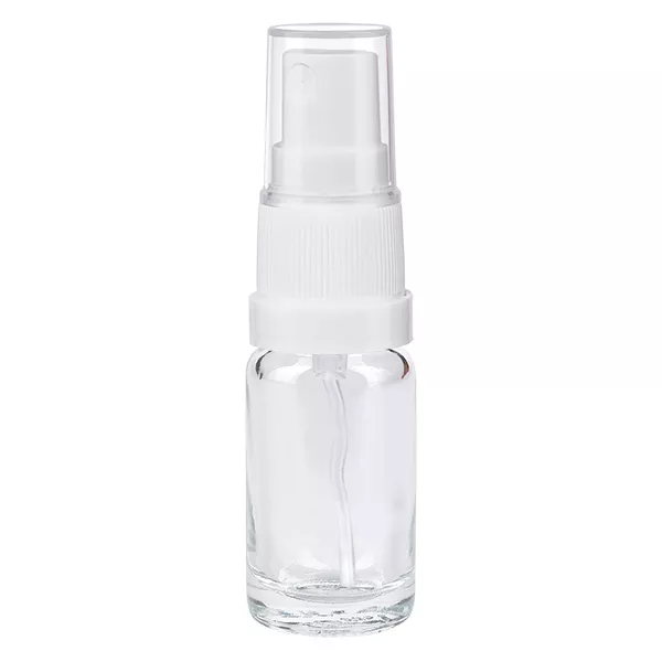 10ml lahvička s rozprašovačem bílá/průhledný standardní uzávěr ClearLine UT18/10 10ml lahvička s rozprašovačem bílá/průhledný standardní uzávěr ClearLine UT18/10
