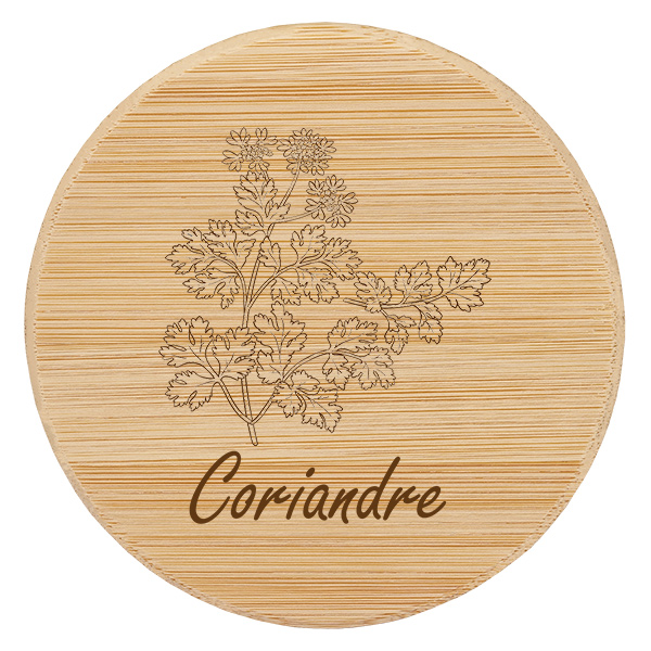 Couvercle en bois &quot;Coriandre&quot; pro WECK RR60