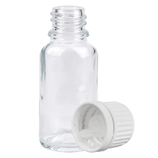 20ml lahvička s kapátkem 0,7 mm bílá s uzávěrem proti neoprávněné manipulaci ClearLine UT18/20 20ml lahvička s kapátkem 0,7 mm bílá s uzávěrem proti neoprávněné manipulaci ClearLine UT18/20