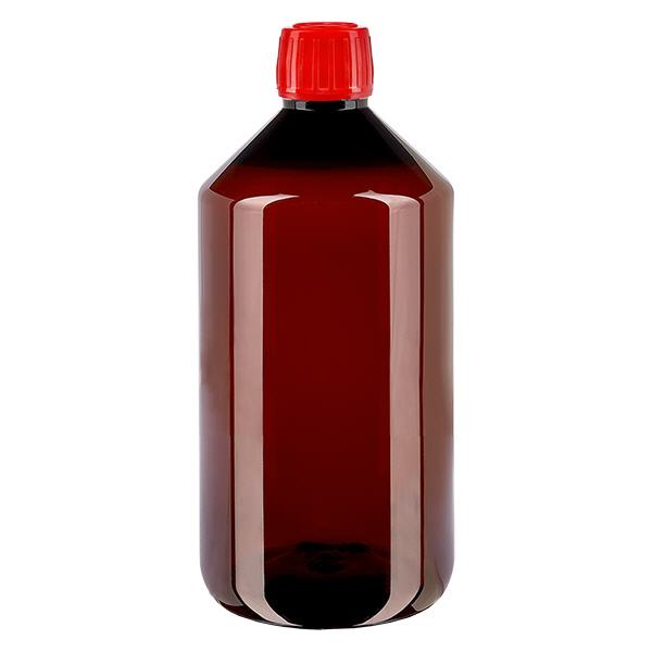 PET láhev 750ml s červeným uzávěrem s ochranou proti manipulaci. PET láhev 750ml s červeným uzávěrem s ochranou proti manipulaci.