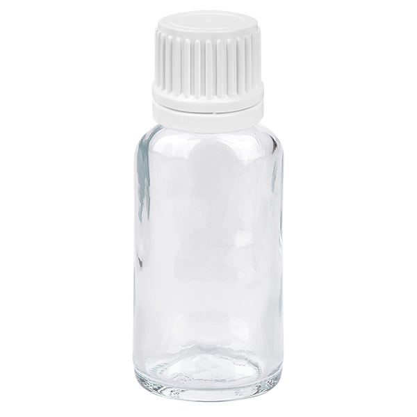 20ml lahvi&#269;ka s kap&#225;tkem 0,7 mm b&#237;l&#225; s uz&#225;v&#283;rem proti neopr&#225;vn&#283;n&#233; manipulaci ClearLine UT18/20