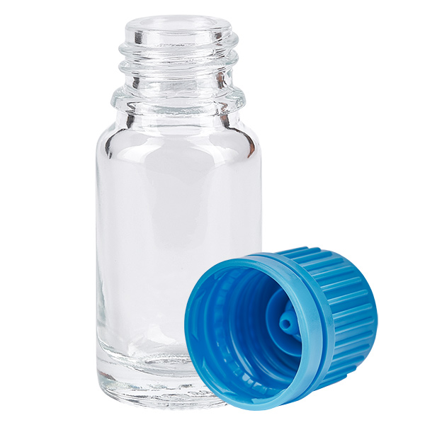 10ml láhev 11mm šroubovací uzávěr modrý uzávěr ClearLine UT18/10. 10ml láhev 11mm šroubovací uzávěr modrý uzávěr ClearLine UT18/10.