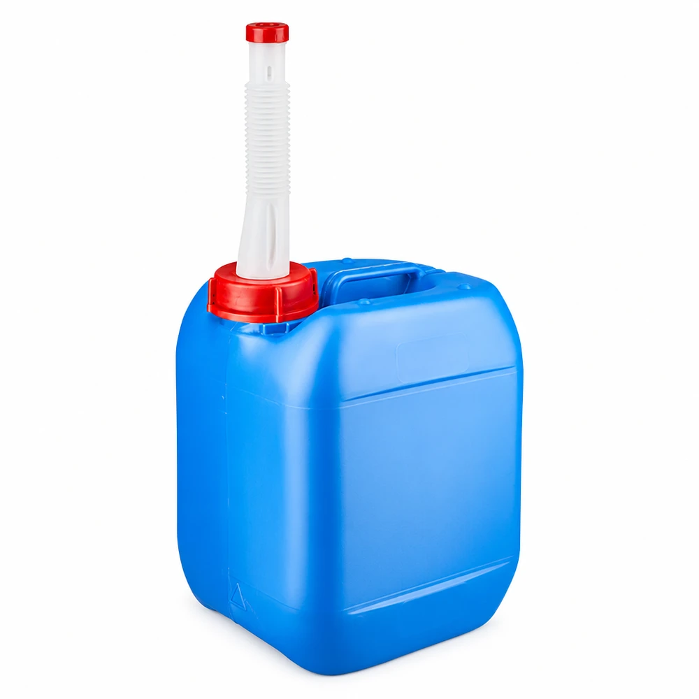 Kanystr 5 litrů modrý s výpustným potrubím Flex Blauer Kleinkanister 5 Liter mit beweglichem Ausgießer für präzises Befüllen ohne Verschütten