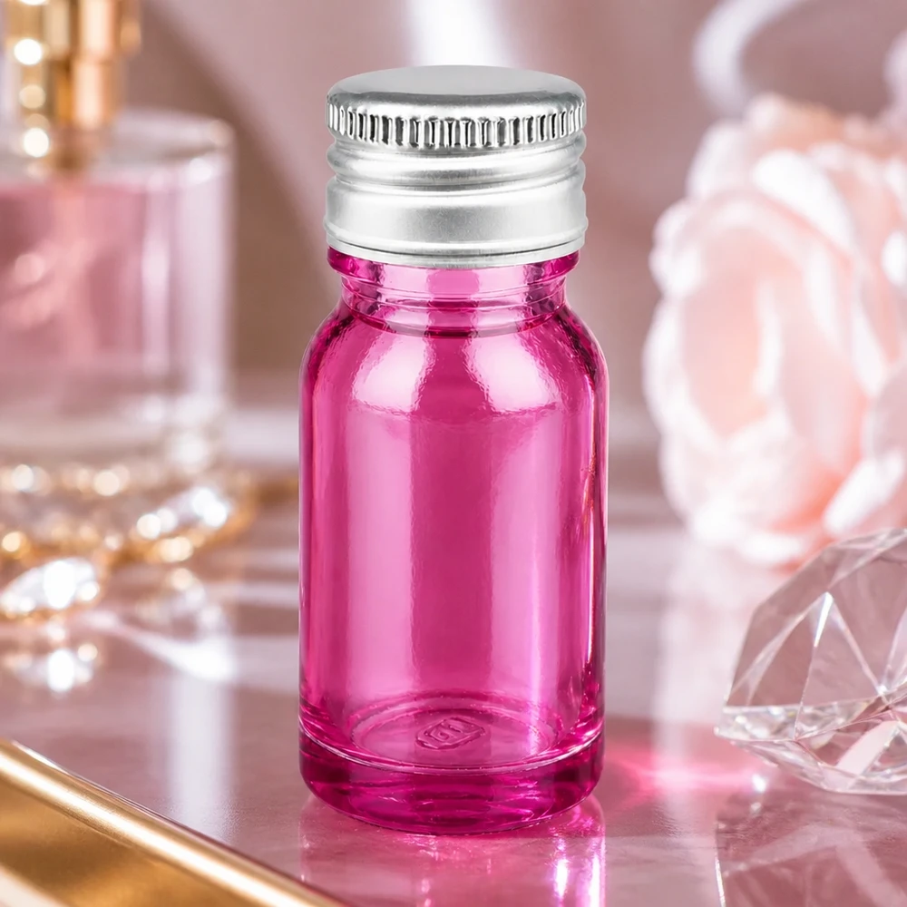 Kompakte 10ml STD Flasche Purple mit leichtgängigem 11mm Aluminiumverschluss für Reise und Unterwegs