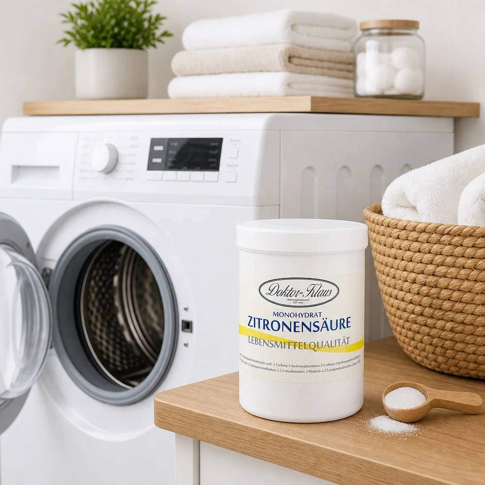 Kyselina citronová 1000g Doktor-Klaus Zitronensäure Doktor-Klaus 1000g als umweltfreundliche Alternative in stylischer Waschküche-Einrichtung