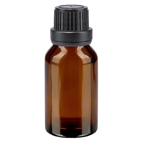 Lékárenská láhev hnědá 30ml kapátko s nalévacím kroužkem 2mm černý uzávěr proti neoprávněné manipulaci Lékárenská láhev hnědá 30ml kapátko s nalévacím kroužkem 2mm černý uzávěr proti neoprávněné manipulaci
