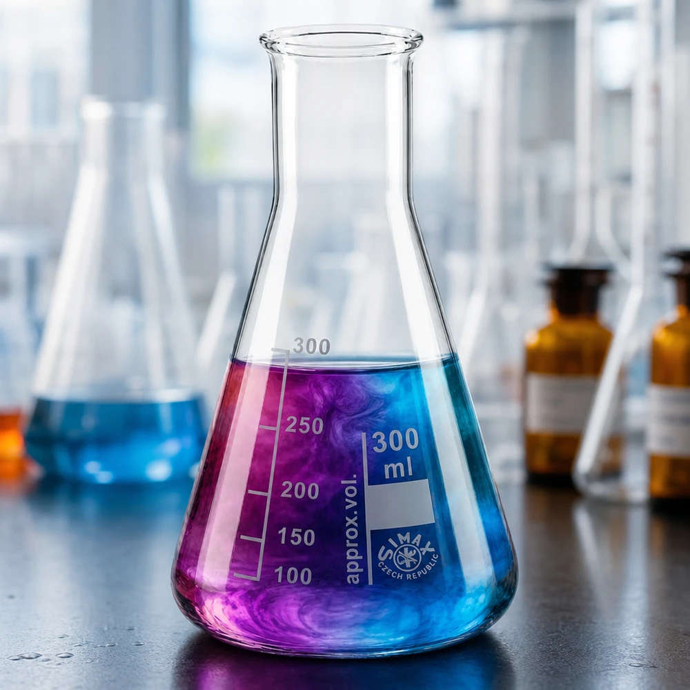 Erlenmeyerova baňka 300 ml s úzkým hrdlem Erlenmeyerova baňka 300 ml s úzkým hrdlem
