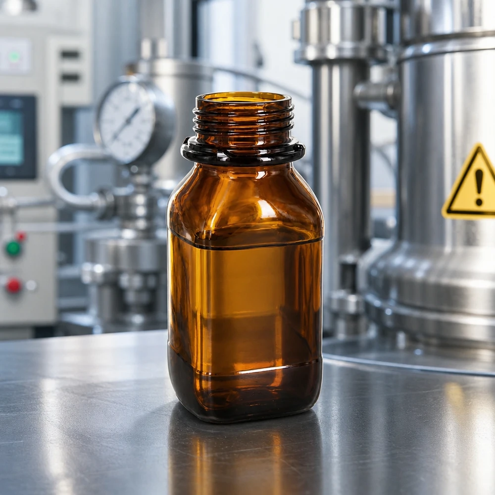250ml Amber-Laborflasche mit säureresistentem Glas für aggressive Chemikalien