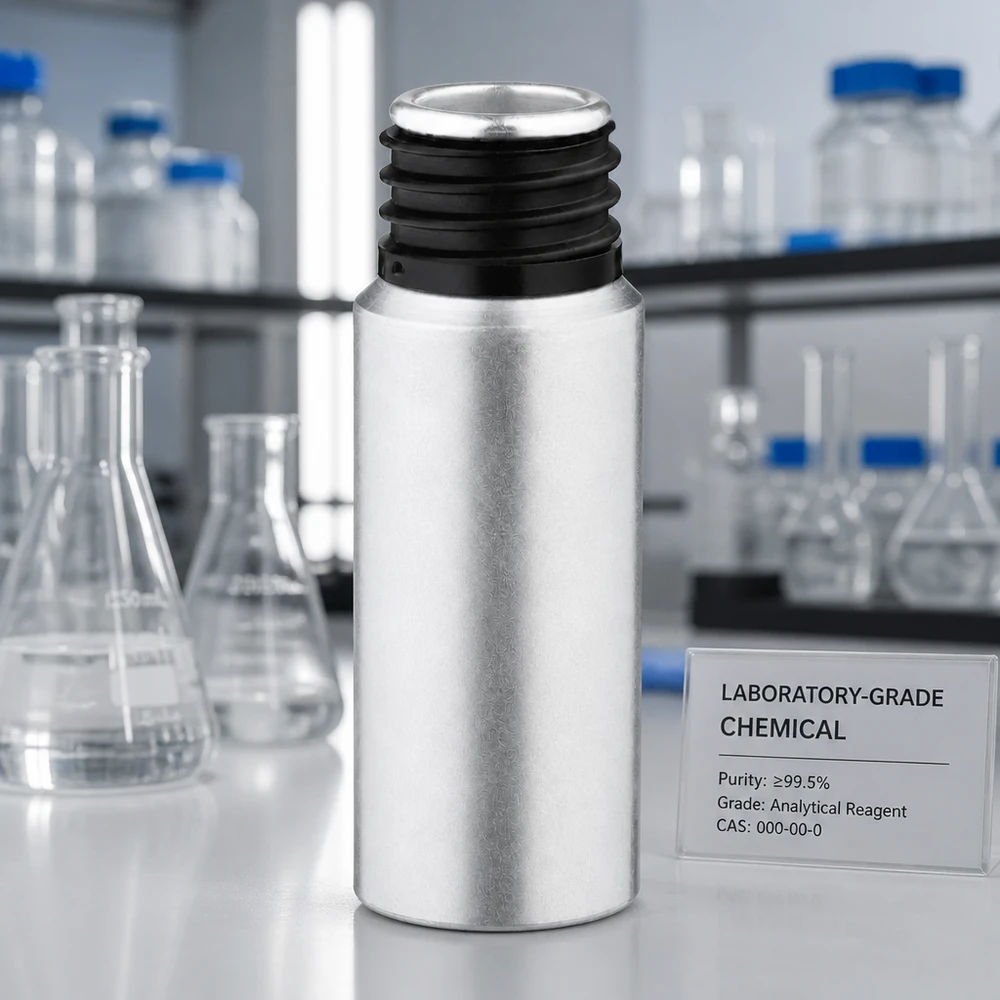 Lichtundurchlässige 20ml Aluflasche mit matter Oberfläche zum Schutz vor UV-Strahlung
