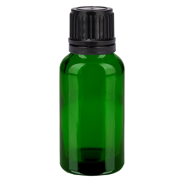 20ml láhev 11mm šroubovací uzávěr černý tamper evidentní uzávěr GreenLine UT18/20 20ml láhev 11mm šroubovací uzávěr černý tamper evidentní uzávěr GreenLine UT18/20
