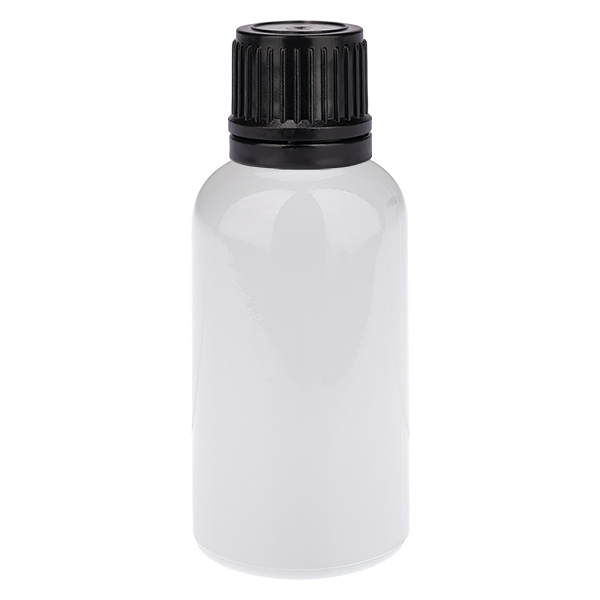 30 ml lahvička na globule 3 mm nal&eacute;vac&iacute; kroužek čern&yacute; standardn&iacute; uz&aacute;věr WhiteLine UT18/30