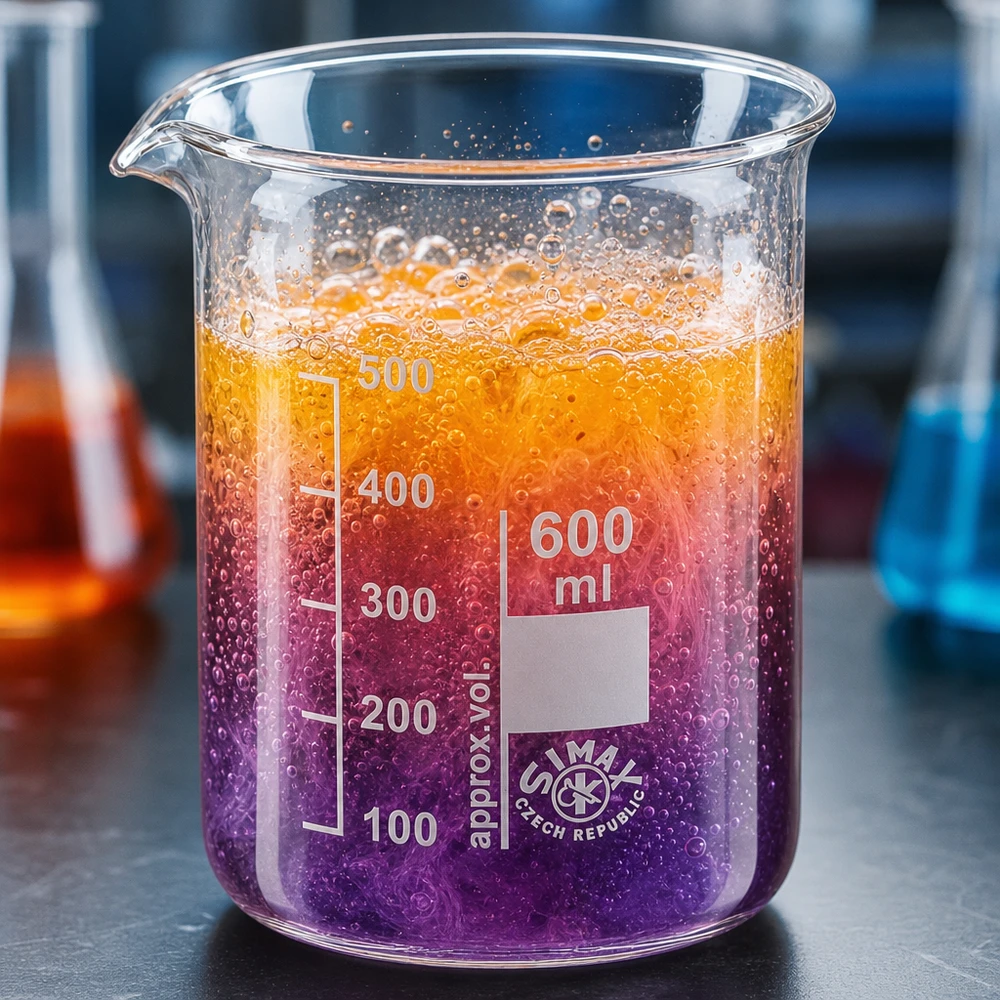 Glasbecherglas 600ml niedrige Form mit ergonomischem Design aus reinem Borosilikatglas hergestellt