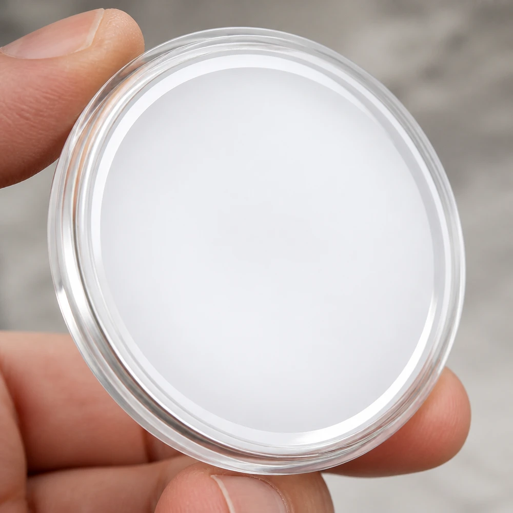 Průhledná spodní strana 63 mm, víčko BasicSeal bílé TO63, UNiTWIST, pohled dovnitř, těsnění