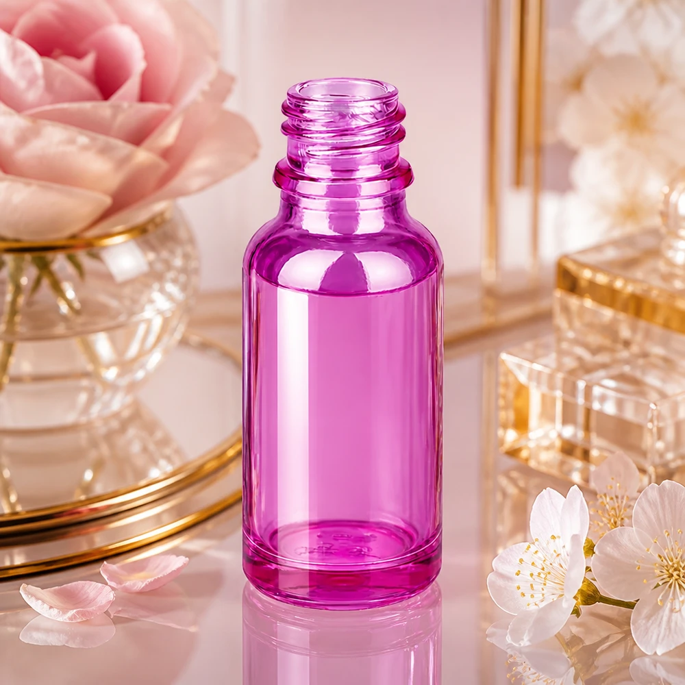 Praktische 20ml Apothekerflasche PurpleLine in modernem Violett-Design mit UNiTWIST UT18/20 Technologie