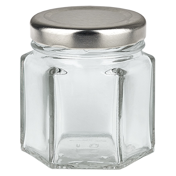 47ml hexa sklenice s v&#237;&#269;kem BasicSeal st&#345;&#237;brn&#225; UNiTWIST