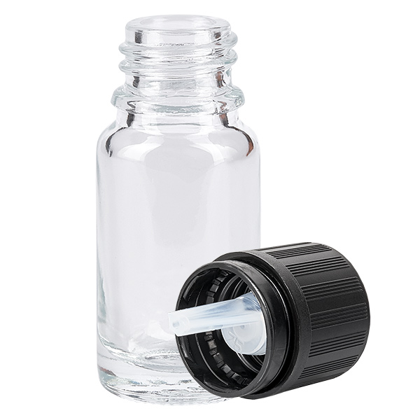 10ml lahvička s kapátkem 1mm černý uzávěr s ochranou proti manipulaci Dětská pojistka Výstražný symbol pro nevidomé ClearLine UT18/10 10ml lahvička s kapátkem 1mm černý uzávěr s ochranou proti manipulaci Dětská pojistka Výstražný symbol pro nevidomé ClearLine UT18/10