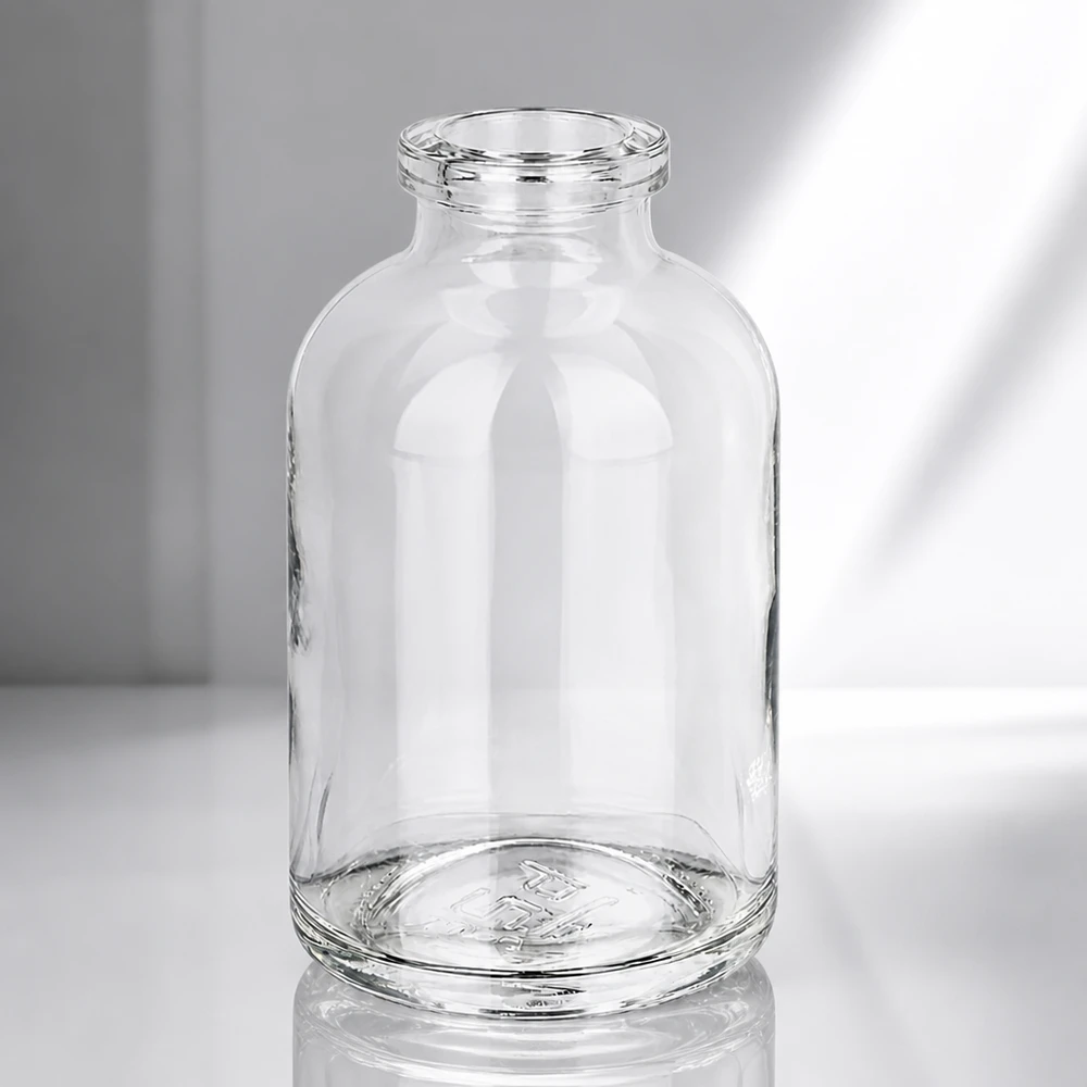 Injekční láhev z čirého skla 50 ml Leere Injektionsflasche aus klarem Glas 50ml für veterinärmedizinische Anwendungen
