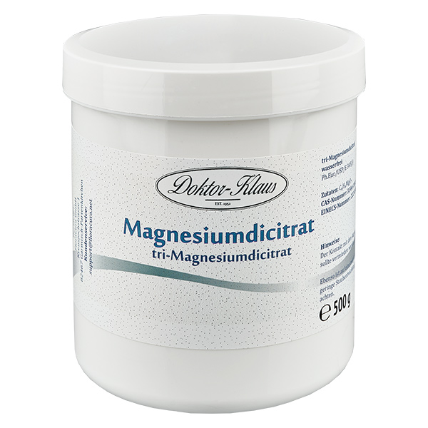 Trojmocný dicitrát hořečnatý (bezvodý) 500g Doktor-Klaus Trojmocný dicitrát hořečnatý (bezvodý) 500g Doktor-Klaus