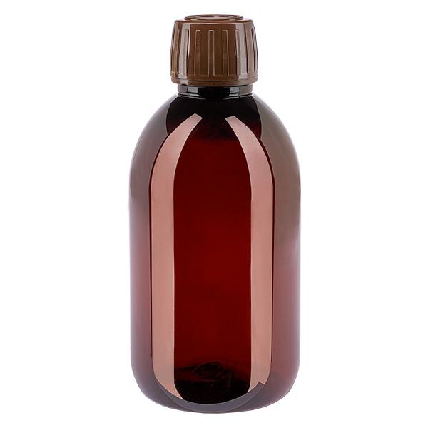 PET láhev 250ml s hnědým uzávěrem s pojistkou proti manipulaci. PET láhev 250ml s hnědým uzávěrem s pojistkou proti manipulaci.