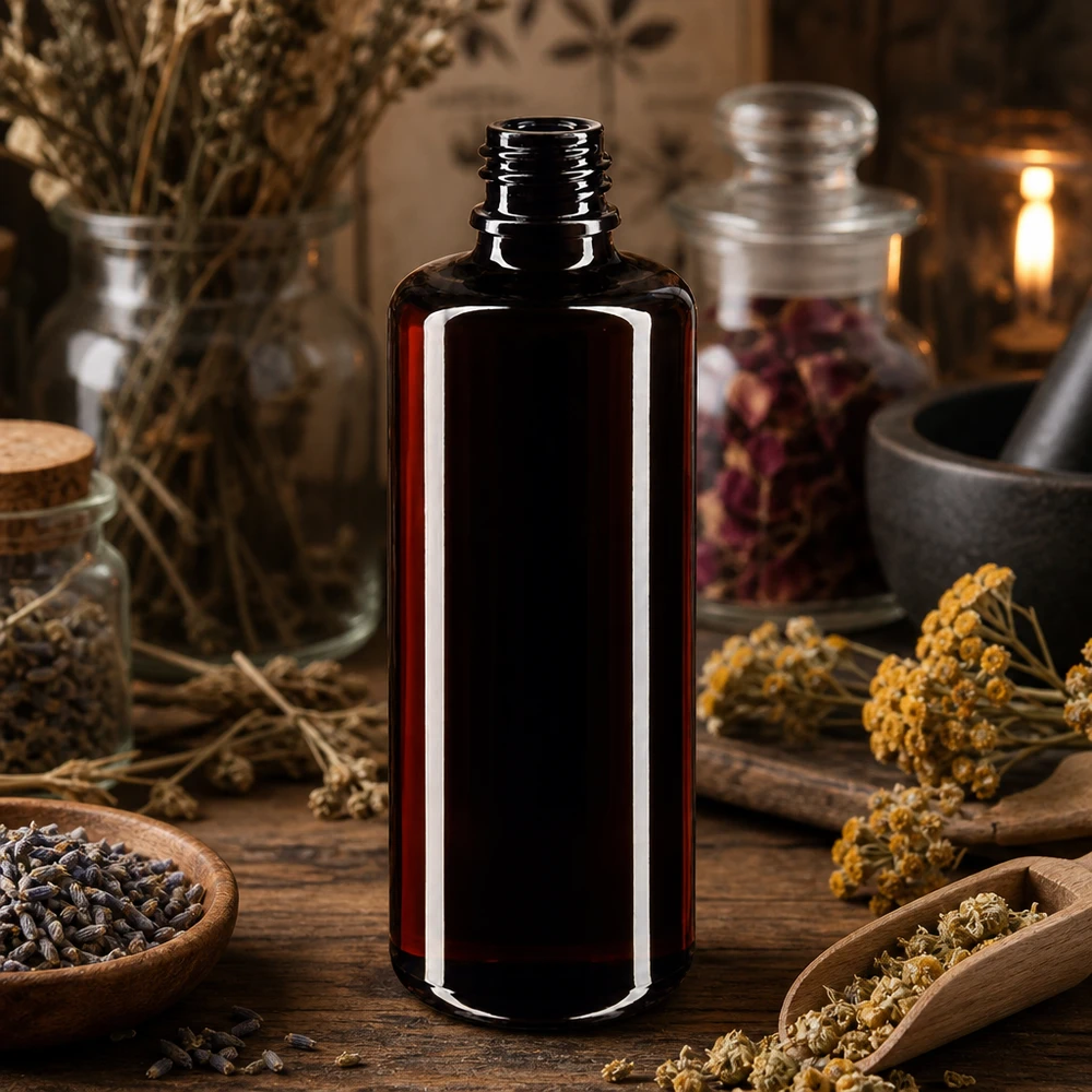 Fialová skleněná lahvička 50ml DIN 18 (Mironglas) Vielseitige 50ml Miron Tropfflasche Orion aus Violettglas perfekt für Bachblüten und Globuli-Lösungen