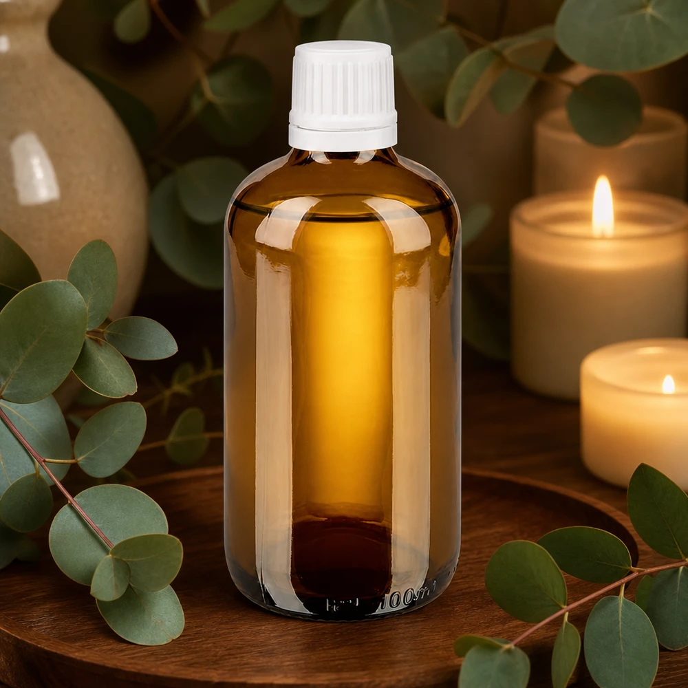 Lékárenská láhev hnědá 100ml šroubovací uzávěr bílý nedotknutelný uzávěr. Lichtschutzflasche 100ml Braunglas weißer OV Verschluss 11mm pharmazeutische Abfüllung