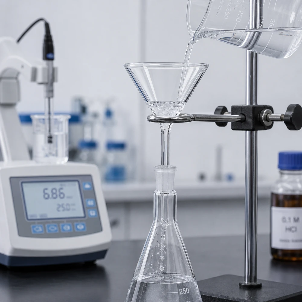 Trychtýř ø55mm sodnovápenatý, úhel 60°, krátký styl Universeller 60-Grad-Trichter aus Kalk-Soda-Glas für Parfümherstellung Pharmazie und Analytik