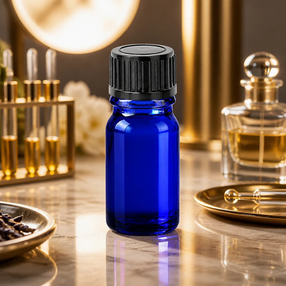 5ml láhev 11mm šroubovací uzávěr černá Standard BlueLine UT18/5 Professionelle 5ml Flasche mit blauer Lichtschutzfunktion und zuverlässigem Schraubverschluss