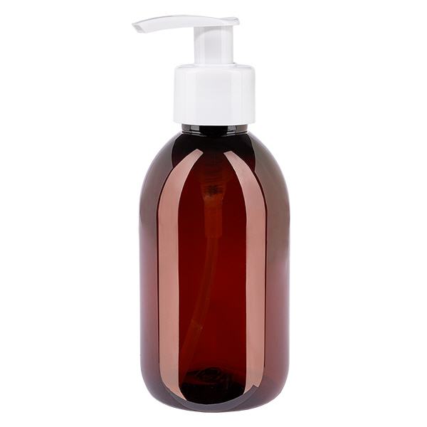 PET láhev 250ml s dávkovací pumpičkou bílá PET láhev 250ml s dávkovací pumpičkou bílá