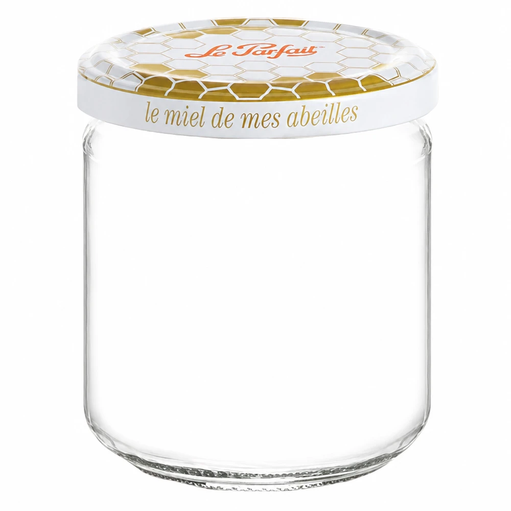 212ml Vorratsglas "Honey" mit Schraubdeckel Le Parfait® Le Parfait 212ml Vorratsglas mit Honey Schraubdeckel und Bienenwaben-Design für Honig und Lebensmittel