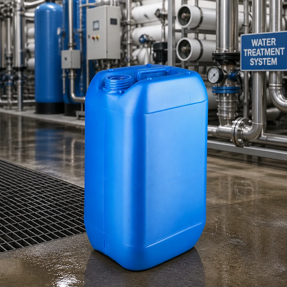 Kanystr 15 litrů modrý bez uzávěru Industriekanister 15 L blau ohne Schraubdeckel aus schlagfestem Polyethylen HDPE