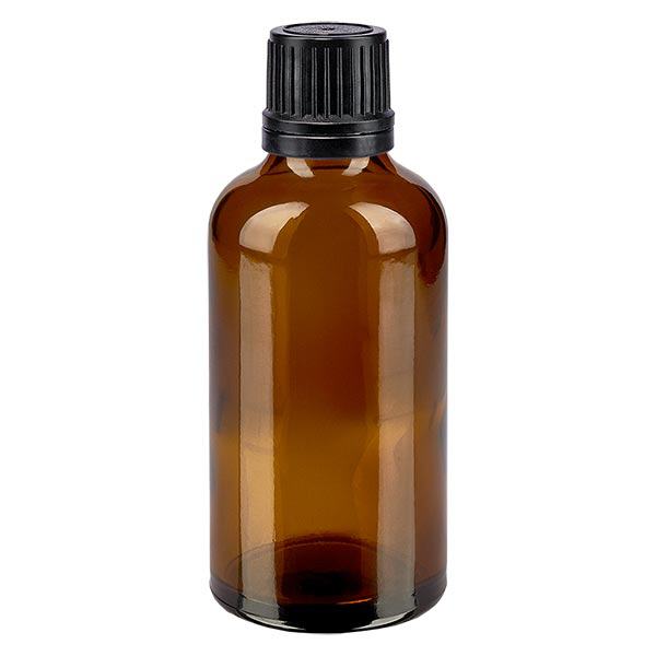 Lékárenská láhev hnědá 50ml kapací uzávěr nalévací kroužek 1mm černý uzávěr s ochranou proti manipulaci. Lékárenská láhev hnědá 50ml kapací uzávěr nalévací kroužek 1mm černý uzávěr s ochranou proti manipulaci.