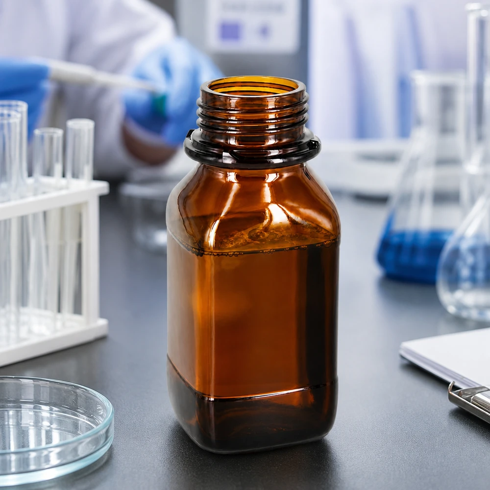 250ml láhev na chemikálie Lichtgeschützte Laborflasche 250ml aus Braunglas für empfindliche Substanzen