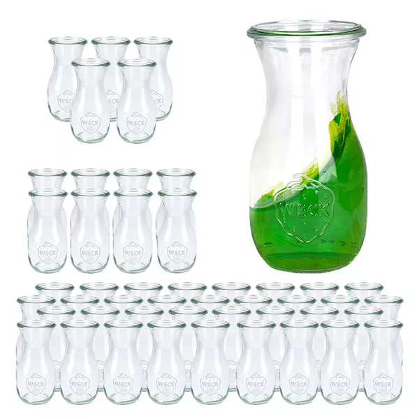 Sada 48 sklenic Weck o objemu 290 ml na džusy: Sada 48 sklenic Weck o objemu 290 ml. Sada 48 sklenic Weck o objemu 290 ml na džusy: Sada 48 sklenic Weck o objemu 290 ml.