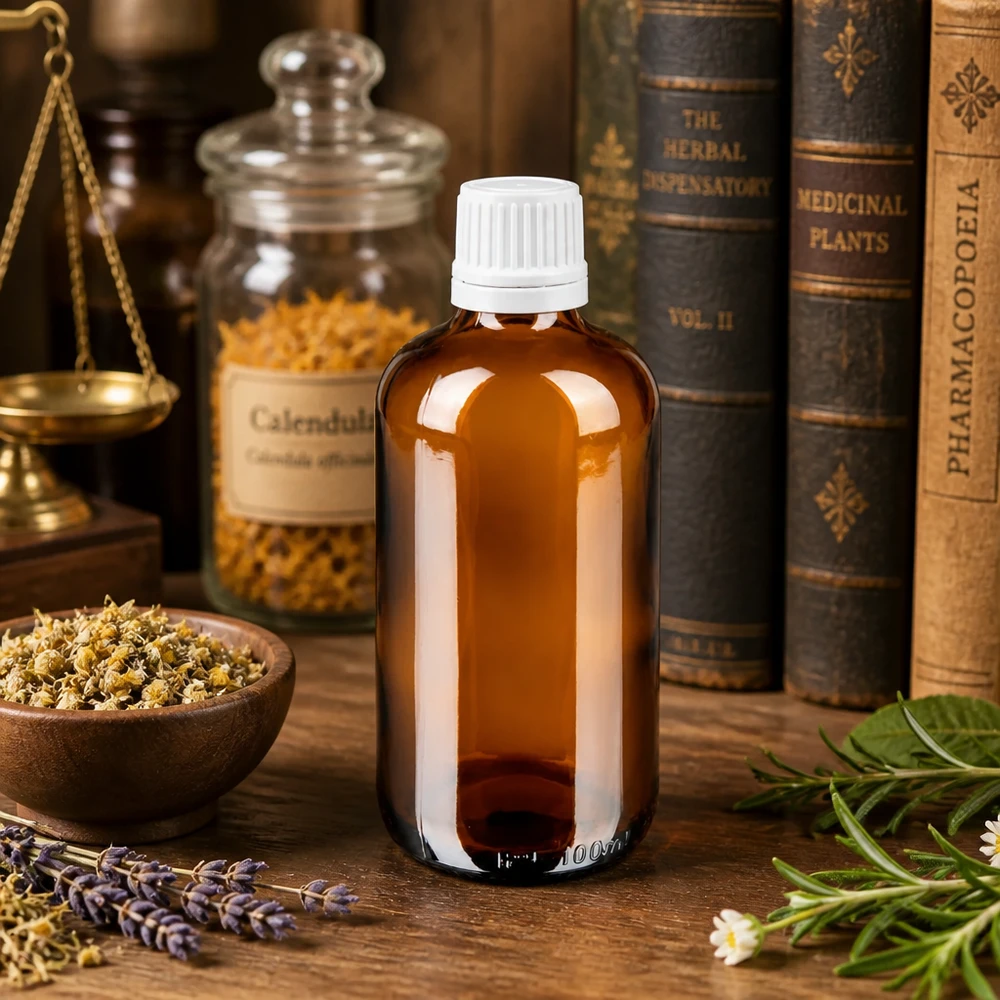 Professionelle 100ml Pharmaglasflasche mit präzisem 0,7mm Tropfer für ätherische Öle und Tinkturen