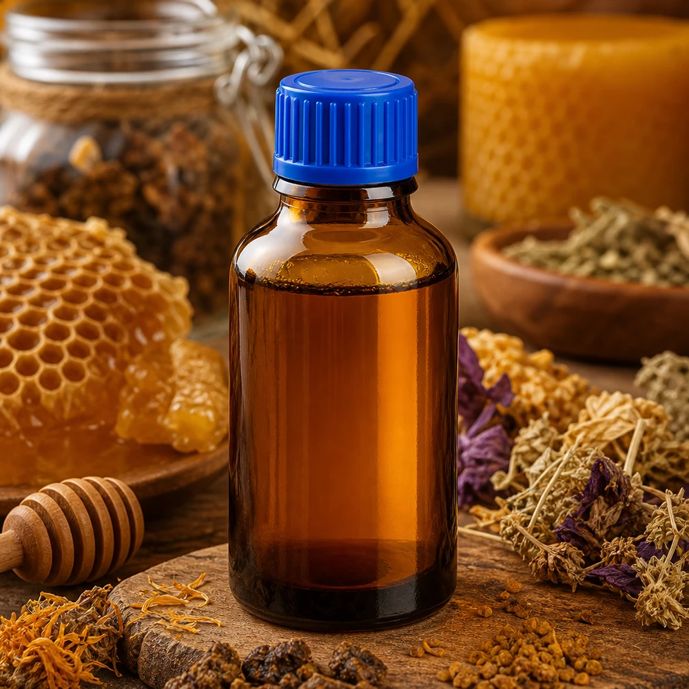 30ml láhev 11mm šroubovací uzávěr modrá Standard BrownLine UT18/30 Robuste 30ml Glasflasche in Apotheker-Qualität mit blauem Standardgewinde für Homöopathie