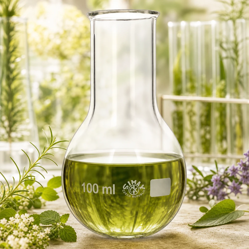 Baňka s kulatým dnem 100ml se širokým hrdlem Weithals Rundkolben 100ml perfekt für Kristallisation und Umkristallisation von Substanzen