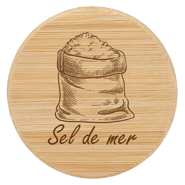 Couvercle en bois "sel de mer" pro WECK RR60